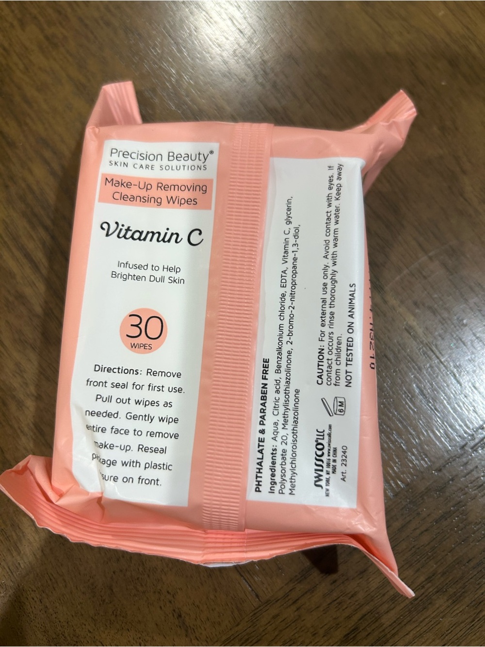 Vitamin C Make-Up Removing Cleansing Wipes – Pink (30 Wipes) New - Picture 5 of 6